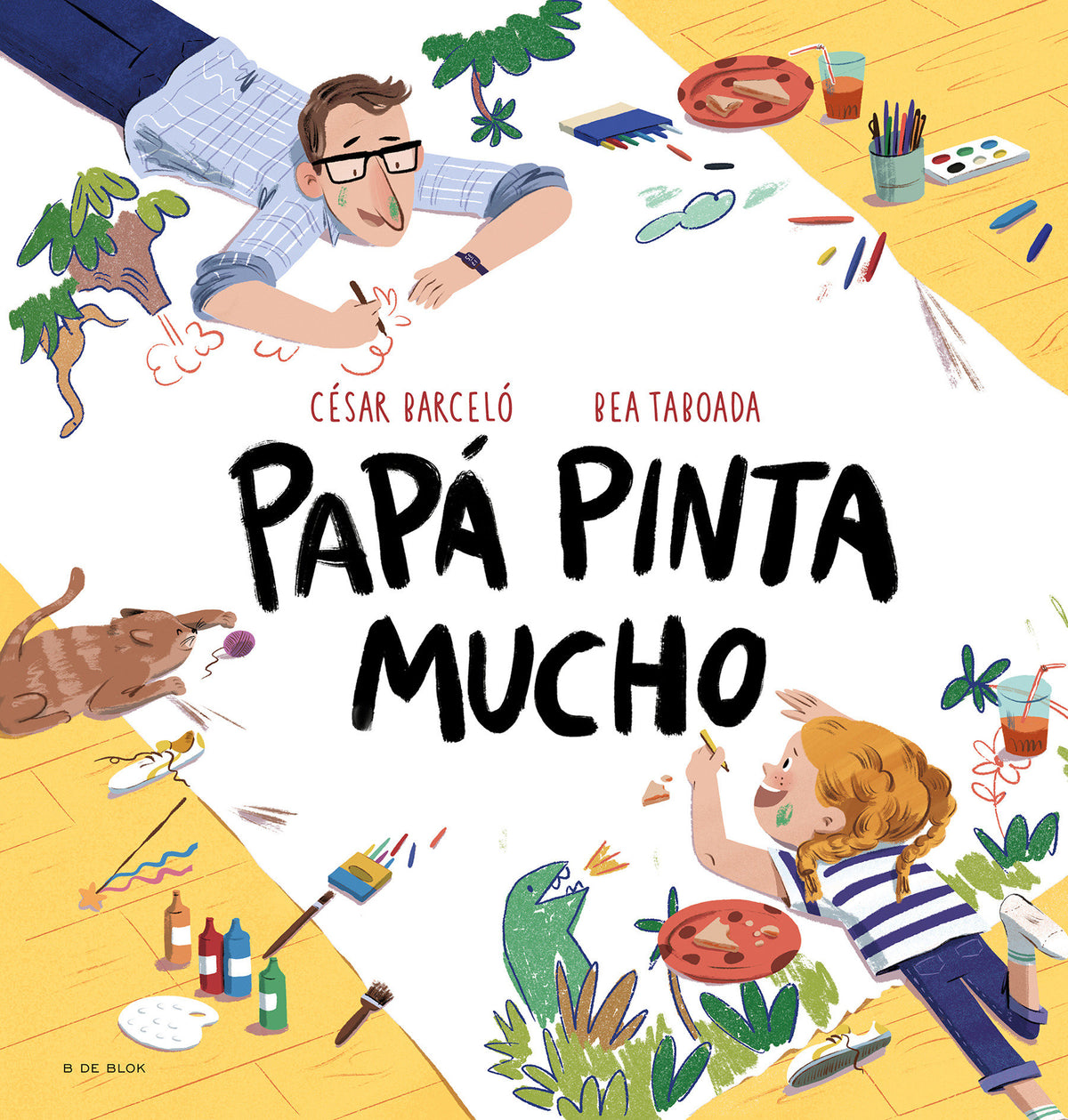 Papá pinta mucho / Dad Draws and Paints a Lot cover (ISBN 9788419048714) [onix:f926357394aaabefed8588e24f0ca347]