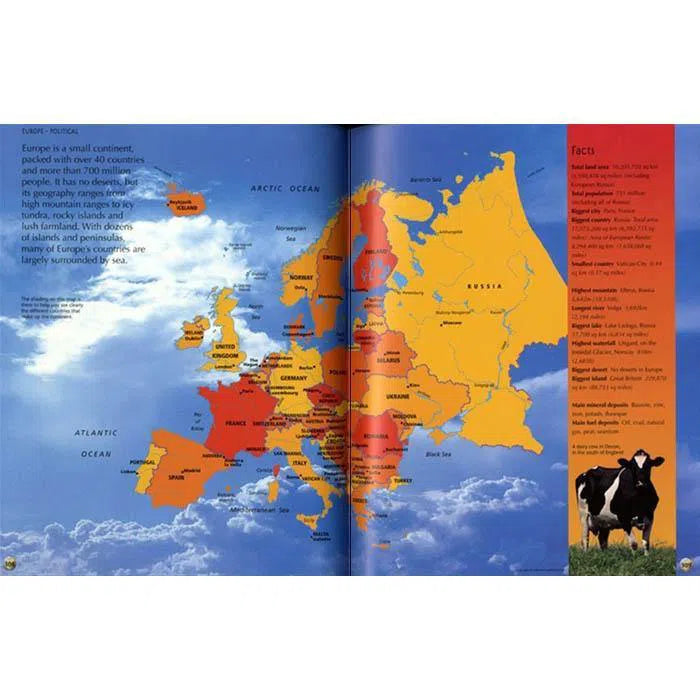 Geography encyclopedia with complete world atlas Usborne