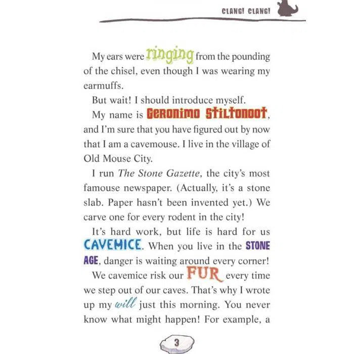 Geronimo Stilton Cavemice #01 The Stone of Fire Scholastic