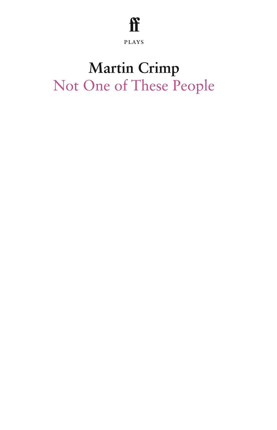 Not One Of These People-Plays/ playscripts-買書書 BuyBookBook