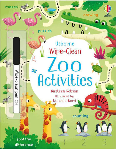 Wipe-Clean Zoo Activities-Children’s interactive and activity books and kits-買書書 BuyBookBook