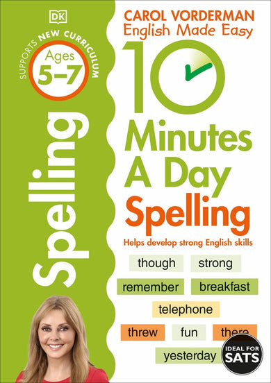 10 Minutes A Day Spelling, Ages 5-7 (Key Stage 1)-Children’s Educational: Language/ literature/ literacy-買書書 BuyBookBook