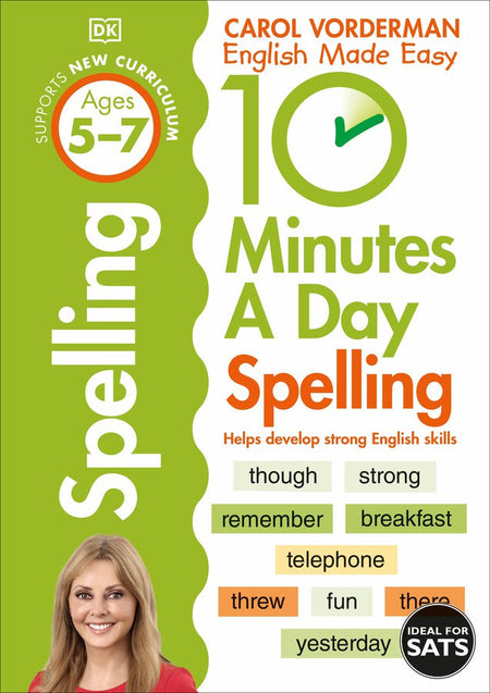 10 Minutes A Day Spelling, Ages 5-7 (Key Stage 1)-Children’s Educational: Language/ literature/ literacy-買書書 BuyBookBook