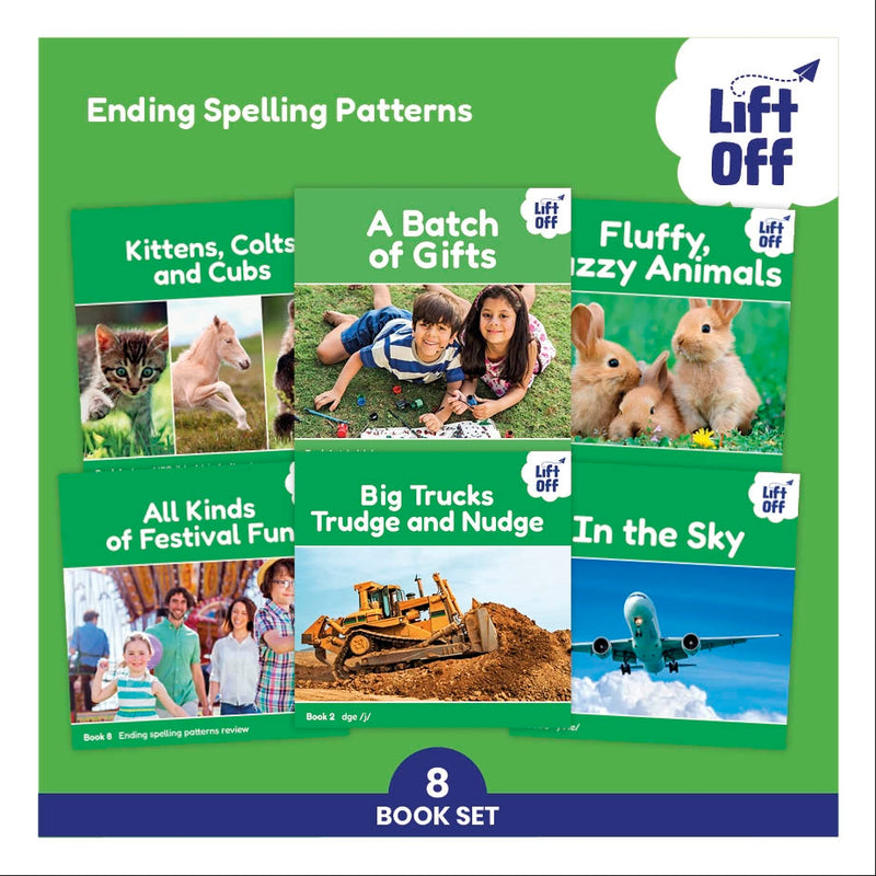Phonic Books Lift Off Readers Ending Spelling Patterns-Children’s Educational: Language/ literature/ literacy-買書書 BuyBookBook