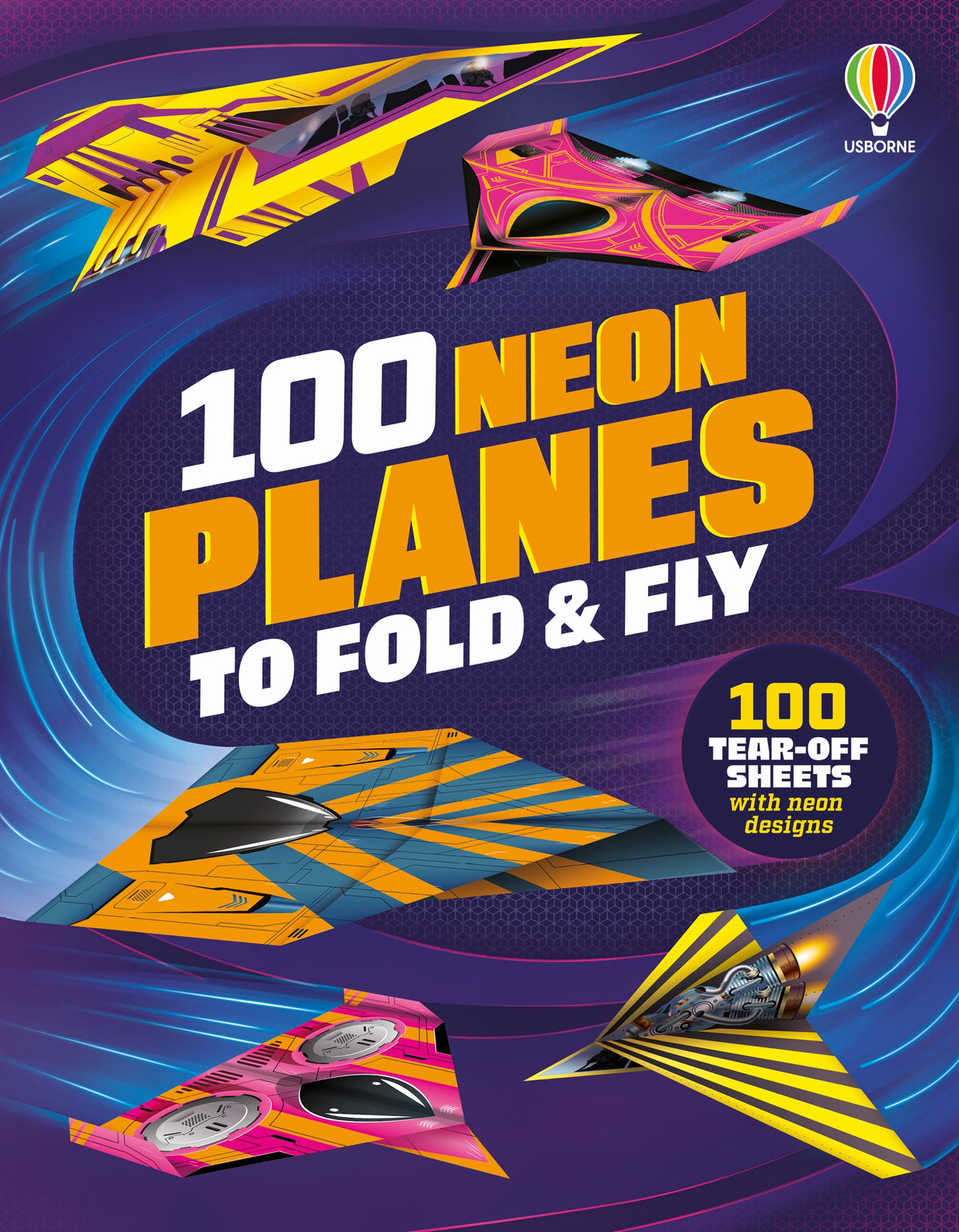 100 Neon Planes to Fold and Fly