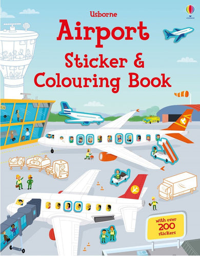 Airport Sticker and Colouring Book-Children’s interactive and activity books and kits-買書書 BuyBookBook