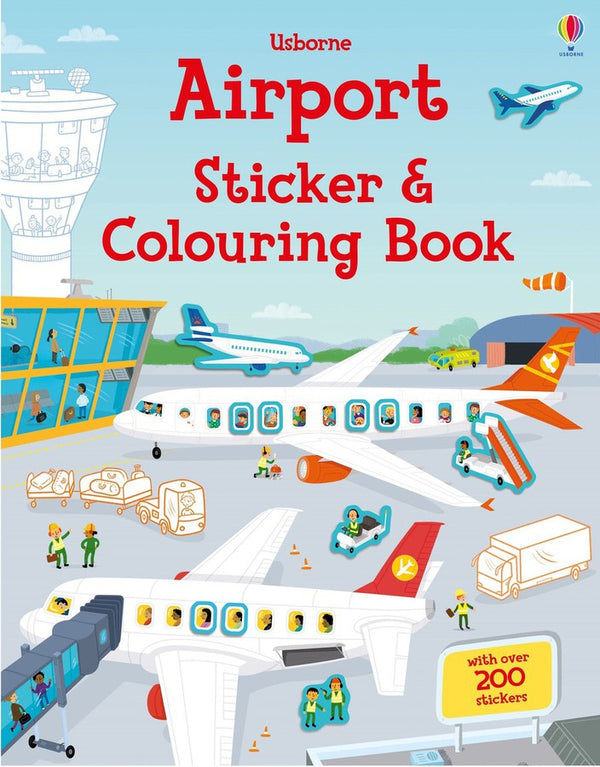 Airport Sticker and Colouring Book-Children’s interactive and activity books and kits-買書書 BuyBookBook