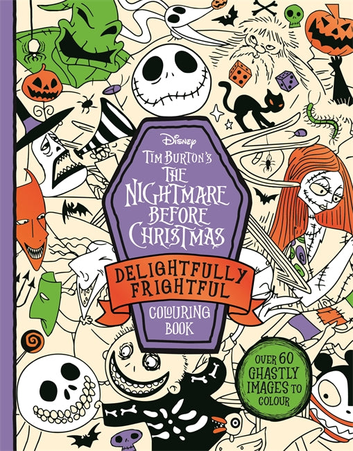 Disney Tim Burton's The Nightmare Before Christmas Delightfully Frightful Colouring Book-Children’s interactive and activity books and kits-買書書 BuyBookBook