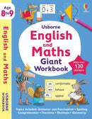 Usborne English and Maths Giant Workbook 8-9-Children’s interactive and activity books and kits-買書書 BuyBookBook