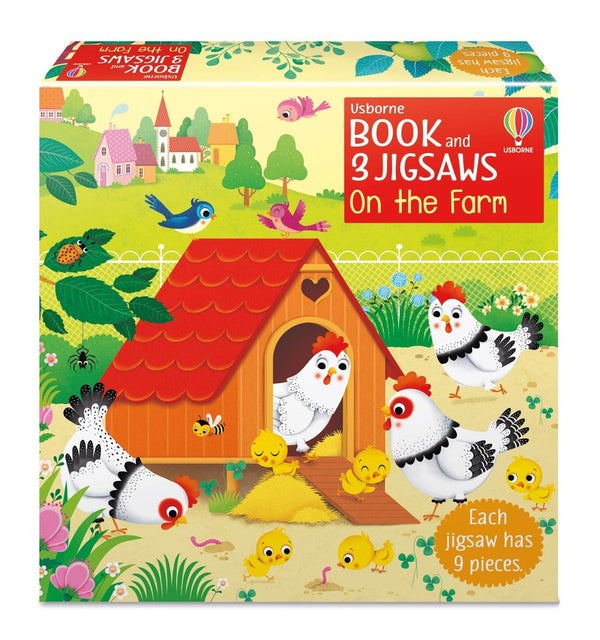 Usborne Book and 3 Jigsaws: On the Farm-Children’s interactive and activity books and kits-買書書 BuyBookBook