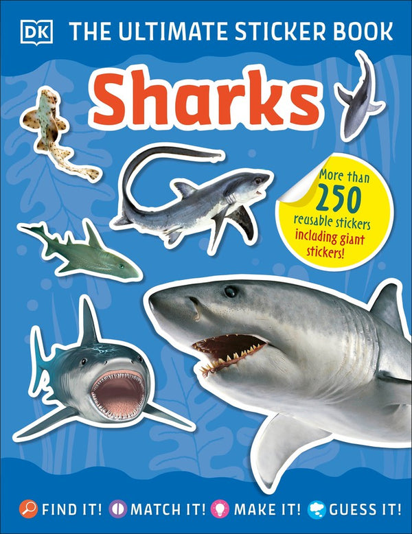Ultimate Sticker Book Sharks-Children’s interactive and activity books and kits-買書書 BuyBookBook