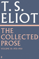 The Collected Prose of T.S. Eliot Volume 3-Literature and Literary studies-買書書 BuyBookBook