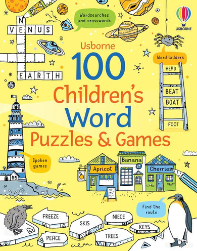 100 Children's Word Puzzles and Games-Children’s interactive and activity books and kits-買書書 BuyBookBook