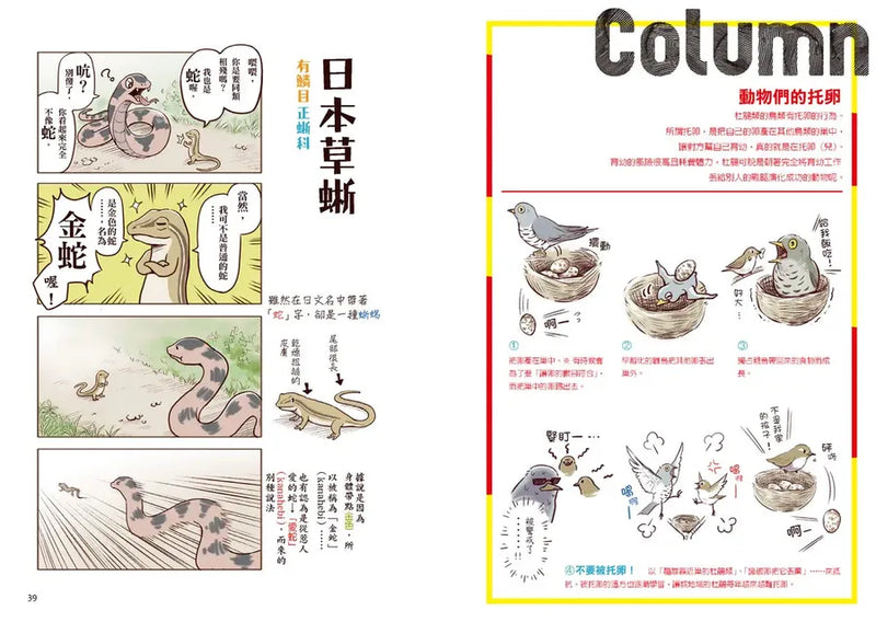 野生動物搞笑日常1：原來牠們這樣生活！用4格漫畫觀察四季生態