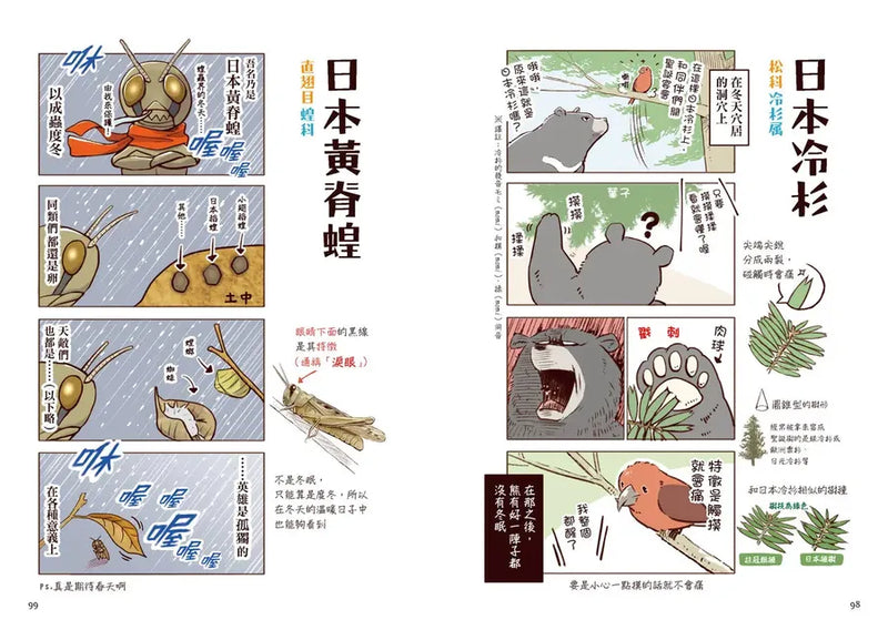 野生動物搞笑日常1：原來牠們這樣生活！用4格漫畫觀察四季生態