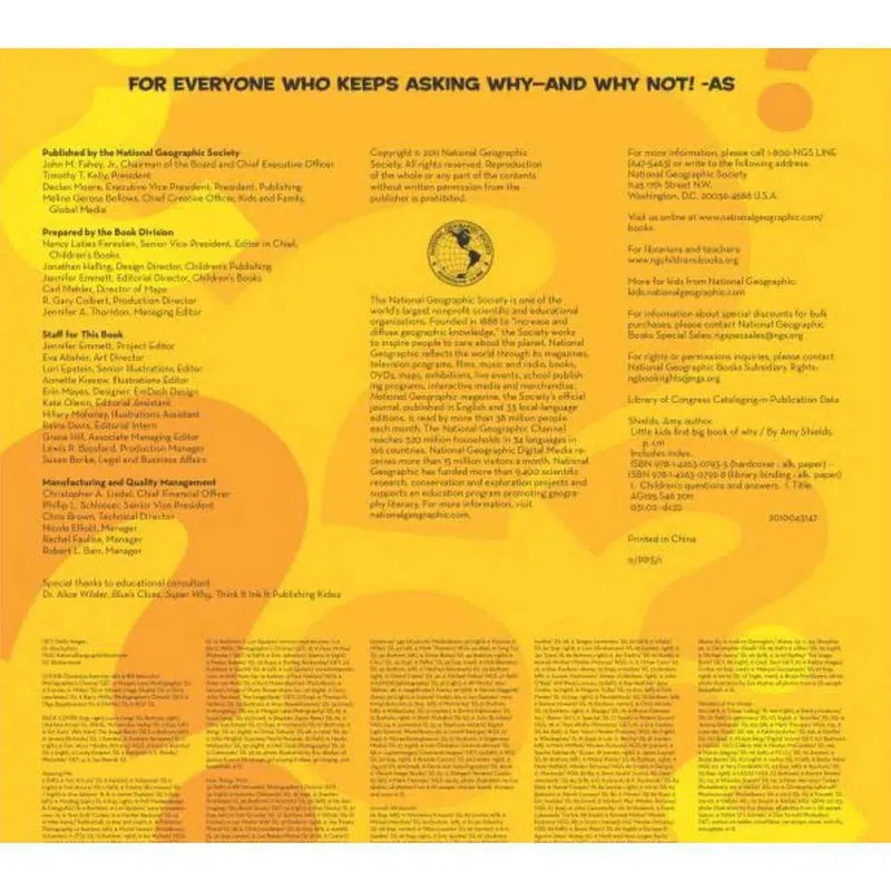 NGK Little Kids First Big Book of Why (Hardback) National Geographic