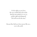 On the Night You Were Born (Boardbook) Macmillan US