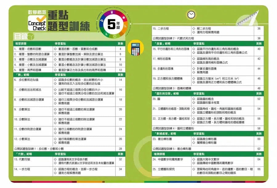 數學概念Concept Check重點題型訓練 (配合最新數學科課程)-補充練習: 數學科 Math-買書書 BuyBookBook