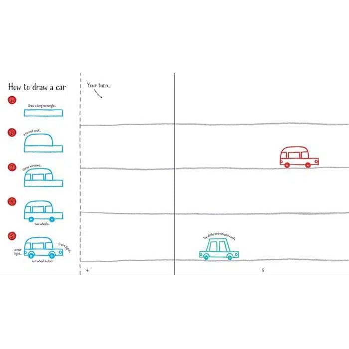 Step-by-step drawing book Usborne
