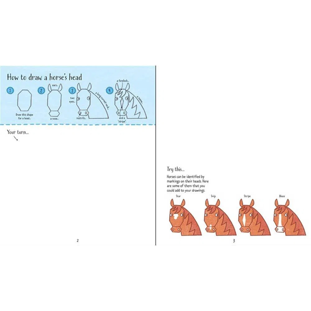 Step-by-Step Drawing Horses and Ponies Usborne