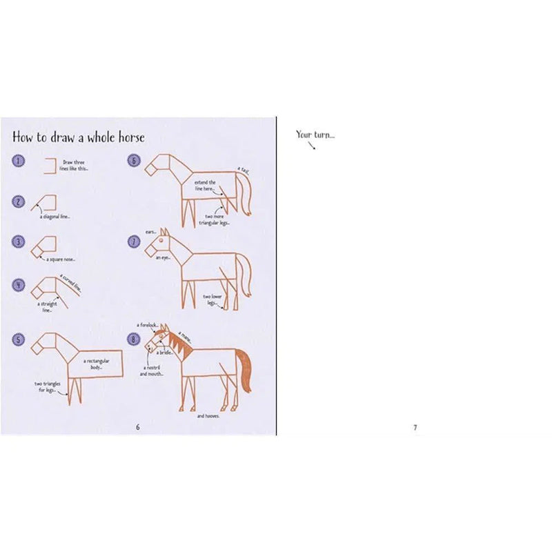 Step-by-Step Drawing Horses and Ponies Usborne