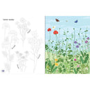 Usborne Flowers Rub-down transfer book Usborne