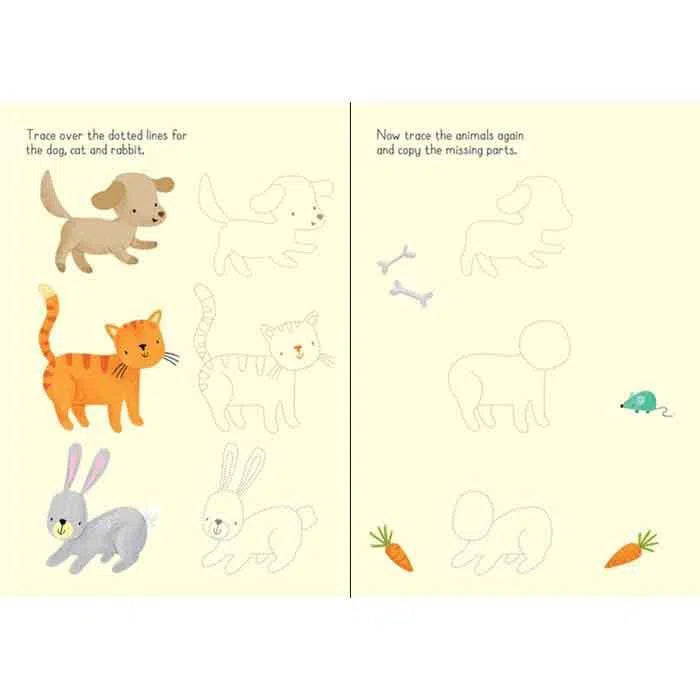 Usborne Little wipe-clean animals to copy and trace Usborne