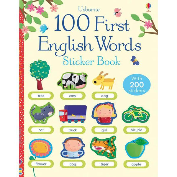 100 First English words sticker book Usborne