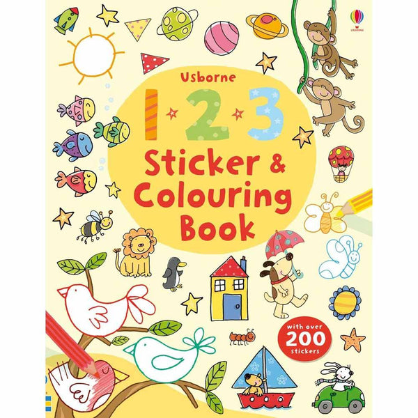 123 Sticker and Colouring book Usborne