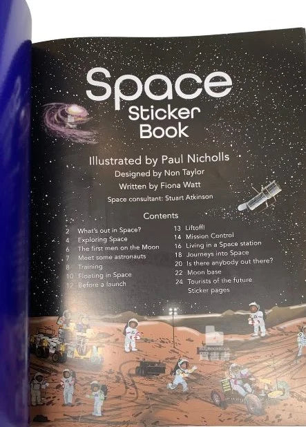 Space Sticker Book-Activity: 繪畫貼紙 Drawing & Sticker-買書書 BuyBookBook