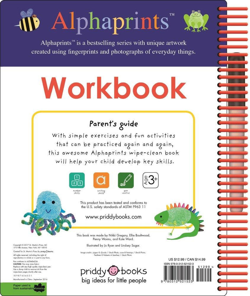 Alphaprints: Wipe Clean Workbook ABC (Wipe Clean Activity Books) (Roger Priddy)-Fiction: 歷險科幻 Adventure & Science Fiction-買書書 BuyBookBook