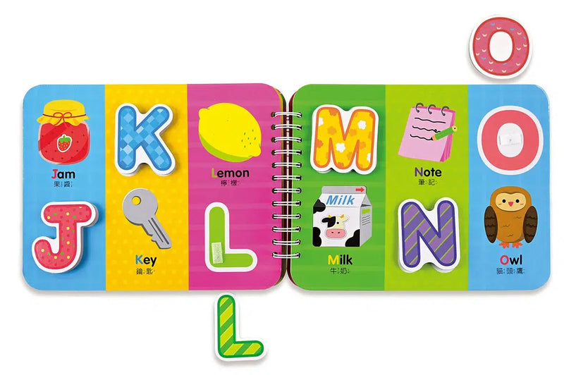 我會ABC：Baby趣味學習貼貼書 (26個字母卡 26個雙語單字)-非故事: 學前基礎 Preschool Basics-買書書 BuyBookBook