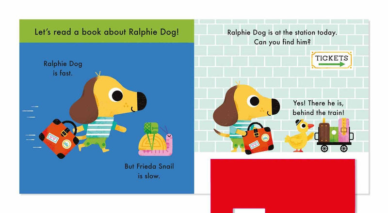A Book About Ralphie Dog at the Station (Board Book) Nosy Crow