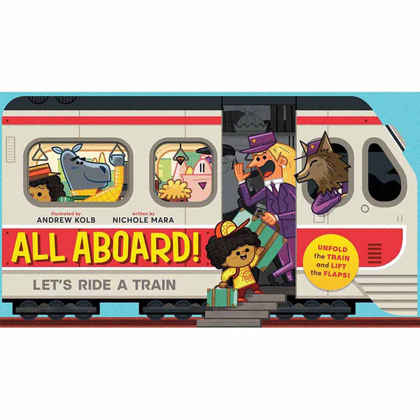 Abrams Extend-a-Book, An - All Aboard! Let's Ride A Train - 買書書 BuyBookBook