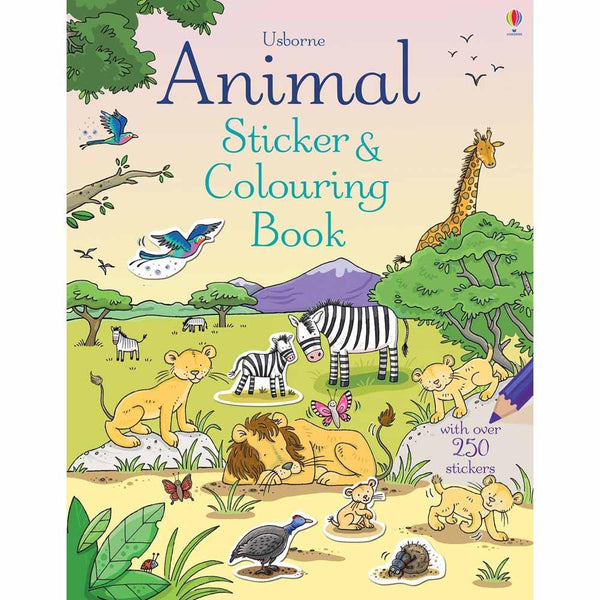 Animal Sticker and Colouring Book Usborne