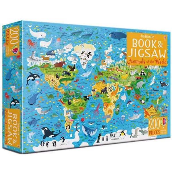 Animals of the World (Usborne Book and Jigsaw) (200pcs) Usborne