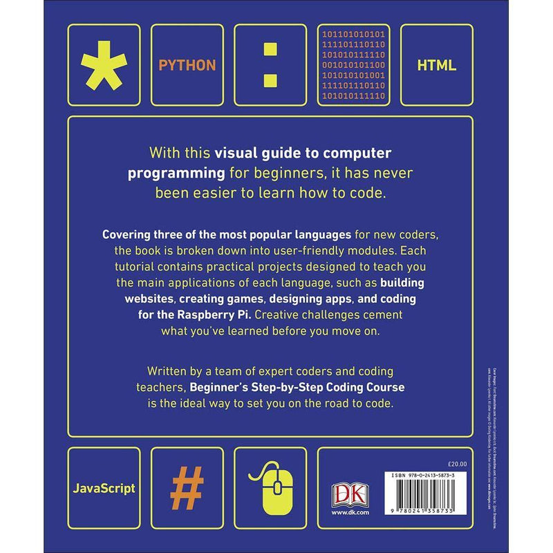 Beginner's Step-by-Step Coding Course - Learn Computer Programming the Easy Way (Hardback) DK UK