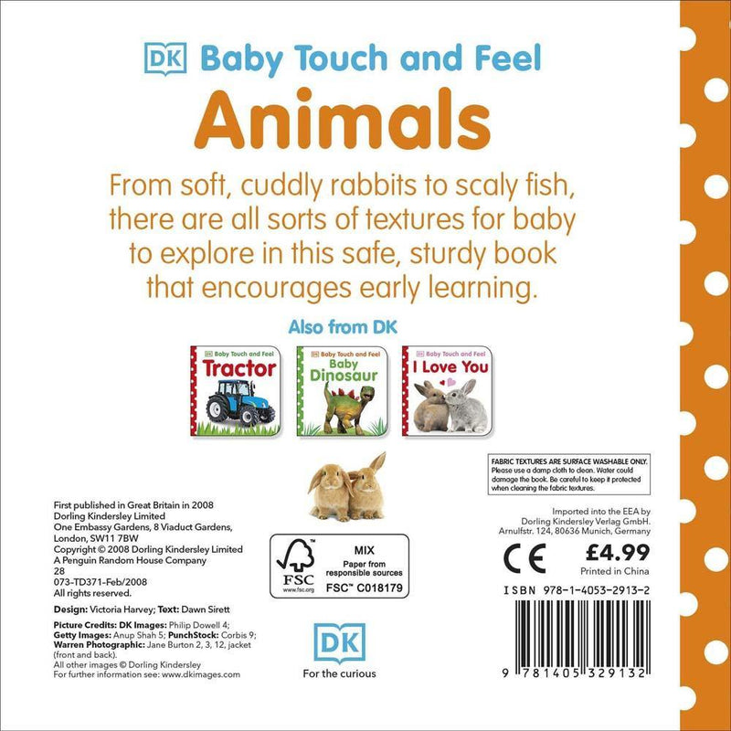 Baby Touch and Feel Animals  (Board Book) DK UK