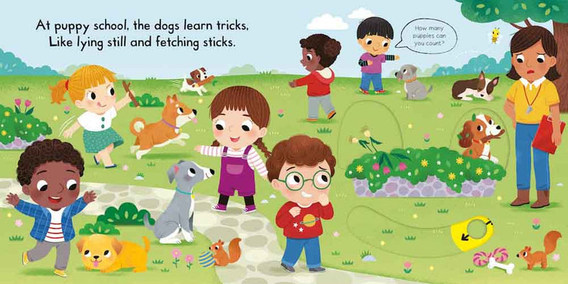 Busy Puppies (with QR code audio) - 買書書 BuyBookBook