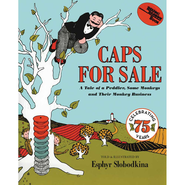 Caps for Sale: A Tale of a Peddler Some Monkeys and Their Monkey Business-Fiction: 兒童繪本 Picture Books-買書書 BuyBookBook