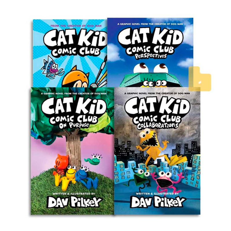 Cat Kid Comic Club (正版) 4-Book Bundle (Dav Pilkey) - 買書書 BuyBookBook