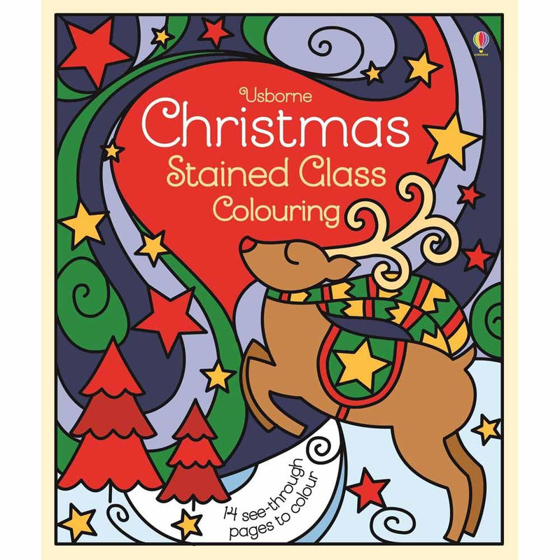 Christmas Stained Glass Colouring Usborne