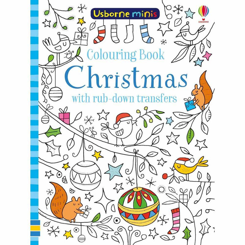 Colouring Book Christmas with rub-down transfers (Usborne Mini) Usborne