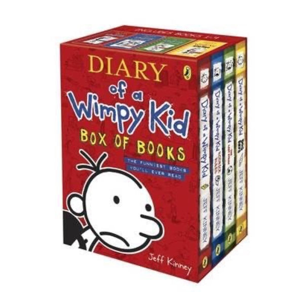 Diary of a Wimpy Kid #01-04 Collection (Jeff Kinney) - 買書書 BuyBookBook