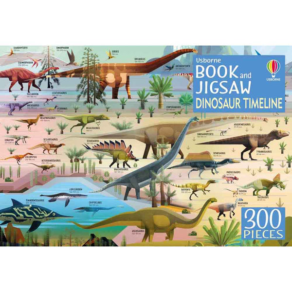 Dinosaur Timeline (Usborne Book and Jigsaw) (300 pcs) - 買書書 BuyBookBook