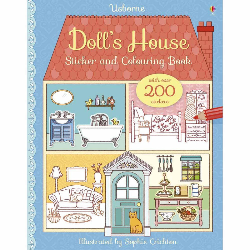 Doll's House Sticker and Colouring Book Usborne