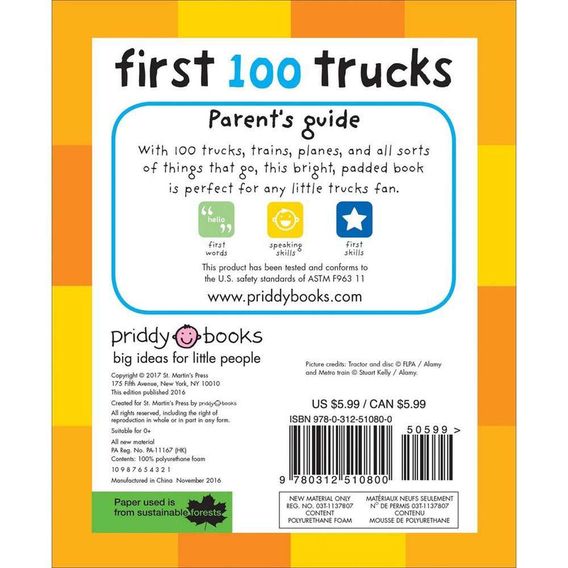 First 100 Trucks And Things That Go (Board Book) (Padded) Priddy