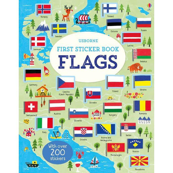 First Sticker Book Flags Usborne