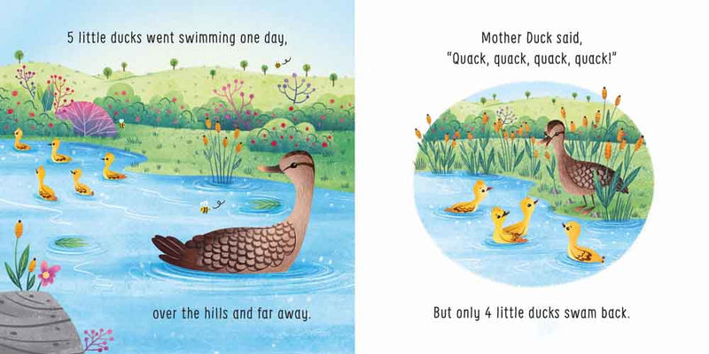 Little Board Book: Five little ducks went swimming one day - 買書書 BuyBookBook