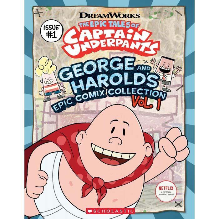 George and Harold's Epic Comix Vol. 1-2 Bundle (Epic Tales of Captain Underpants TV) (2 Books) (Dav Pilkey) Scholastic
